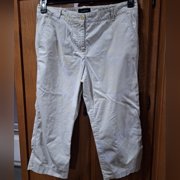 A pair of Talbots white cotton womens  pants, size 12. EUC. - Picture 1 of 6